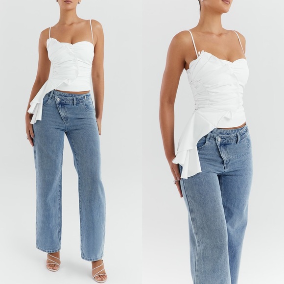 Mistress Rocks White Ruffle top - Picture 6 of 15